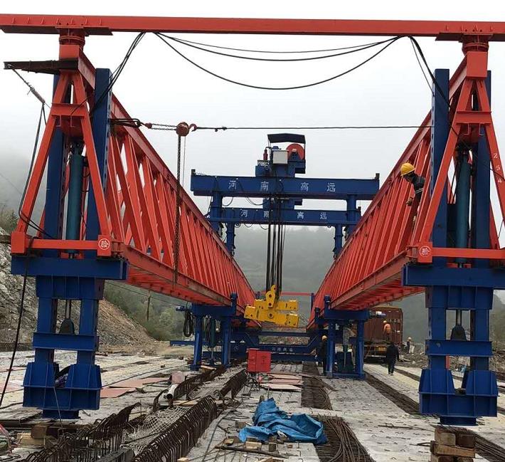 黑龍江邦中建筑材料科技有限公司，雙鴨山市集賢縣省道工程，采購全新式GYLQ40m-200t架橋機(jī)